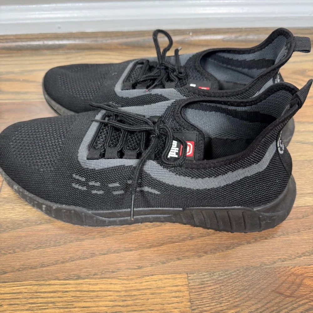 Ecko Unltd Sneakers Mens Size 10 Black Grey Knit Athletic Low Top Rhino Shoes